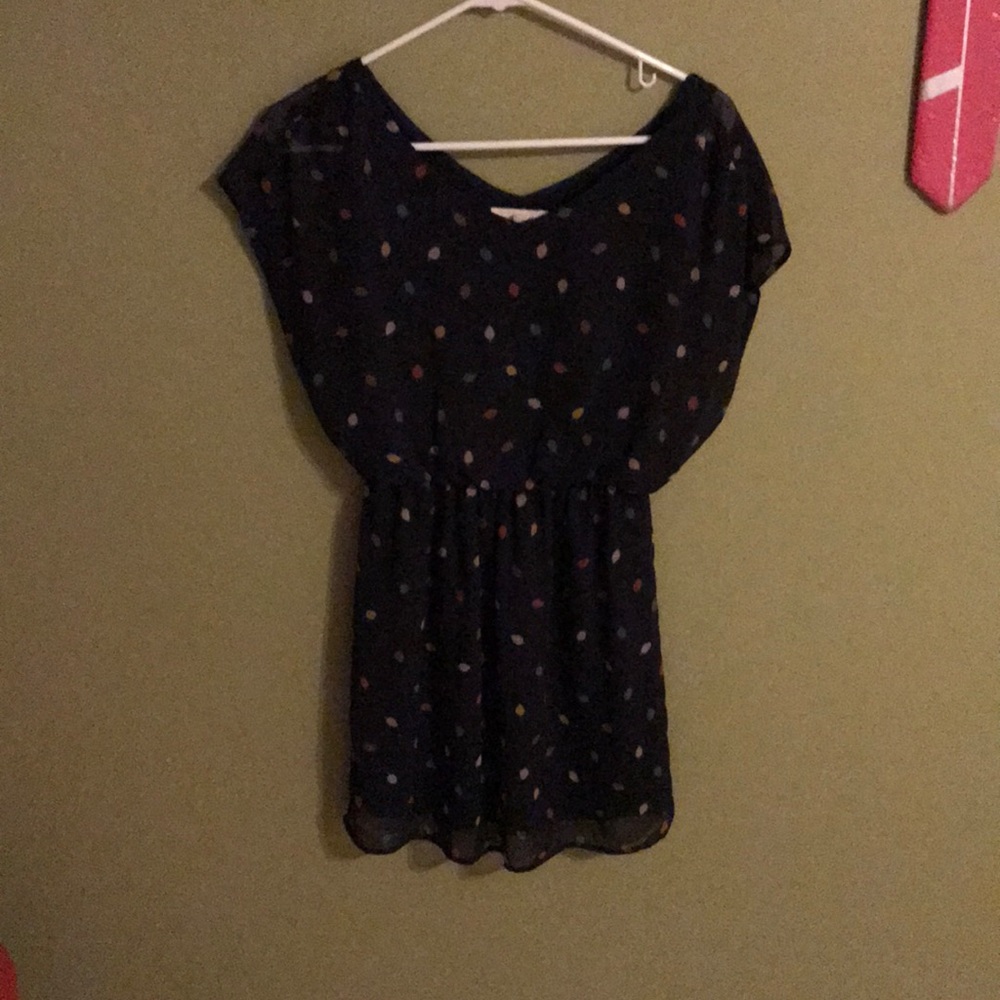 Lush dress with autumn leaf print